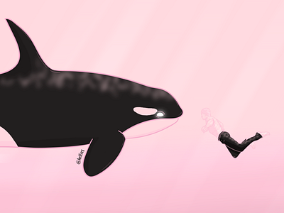 Orca boy artwork digital art digital illustration digital painting hellzes illustration orca pink sea