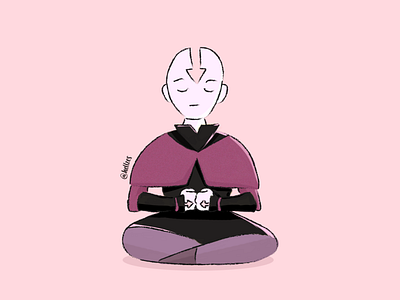 Aang aang airbender artwork avatar design digital art digital illustration digital painting hellzes illustration inktober2019 pink