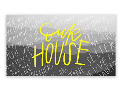 Our House: Youth Group Sermon Series brush lettering church design church marketing photoshop sermon graphic sermon series youth group youth group design