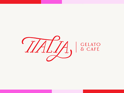 Italia Brand Identity 2 brand identity brand identity design branding design gelato ice cream illustrator logotype typography wordmark work in progress