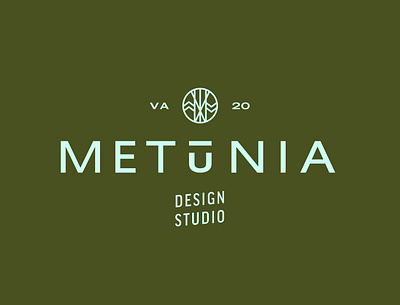 Metunia Logo brand brand identity branding graphic design graphic design brand illustration illustrator logo logodesign olive green