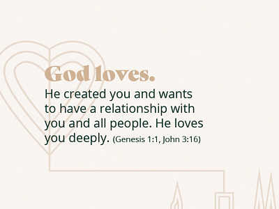 God Loves: Gospel Bookmark church christmas church design design heart illustration illustrator sermon graphic sermon series typography youth group design