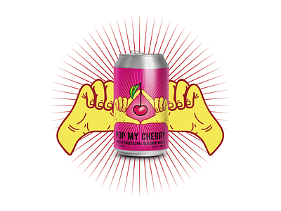 POP my cherry beer beerlabel design graphicdesign illustration labeldesign vector vectorillustrator