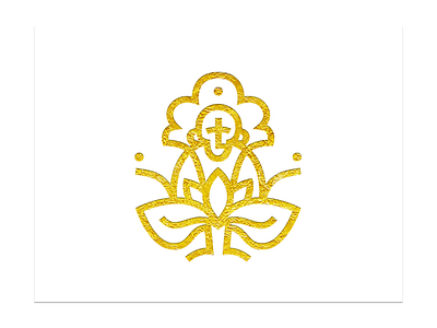 monkey mindfulness design gold graphicdesign lineart logo lotus meditation monkey vector