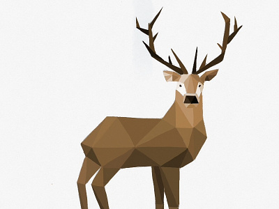 Geometric Deer deer drawing facet illustration lopoly polygon sketches tayasui
