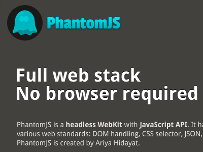 PhantomJS redesign proposal homepage website