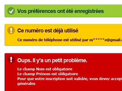 Accessible Notifications error green notification red ui yellow