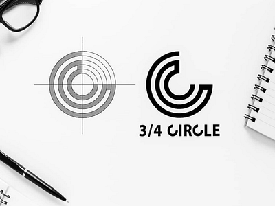 3/4 Circle Logo logo icon vector