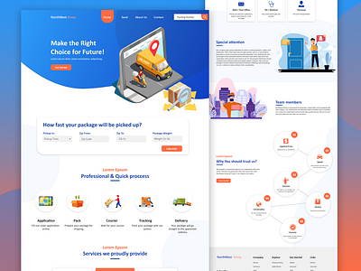 Northwest Envoy Courier Service Website mockup