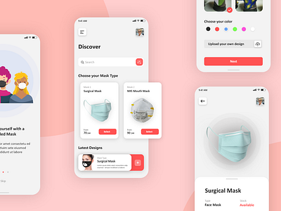 Create your own mask - Mobile application design