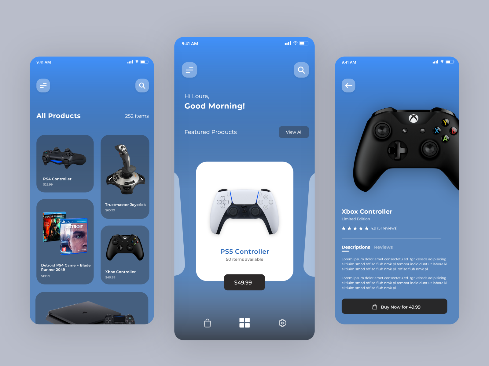 Gaming E-commerce Mobile App by UI Blitz on Dribbble
