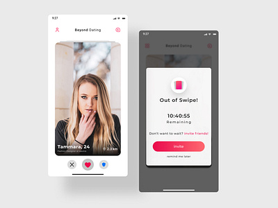 Dating App Screens app branding colorscheme design graphic design icon ui