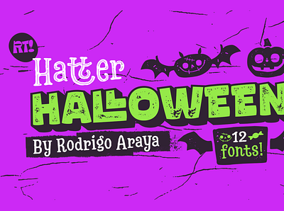 Hatter Halloween comic fonts fun fonts halloween halloween digital paper
