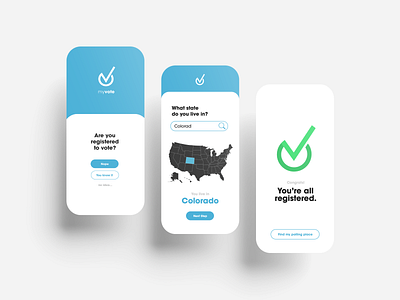 'MyVote' Voting App Concept app brand design brand identity branding design digital icon logo mobile ui ux