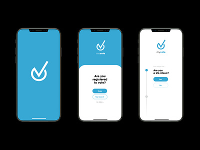 MyVote - Voter Registration App Concept app brand design brand identity branding dailyui design icon logo logo design mobile ui ux voting