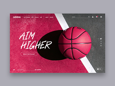 Adidas Hero Concept adidas basketball brand design brand identity branding design sports typogaphy ui ux web webdesign