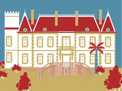 A little castle castle colorfull design france illustration tourism vector