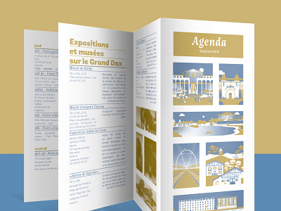 Agenda of activities branding colorfull design edition france illustration tourism typography vector