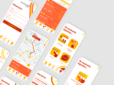 A public transportation app adobe xd app application branding colorfull design dev flat icon illustration ui ux vector