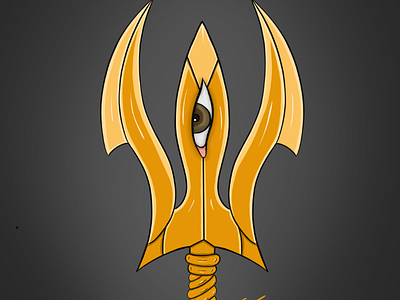 Shiva trishul Illustration digital art iped ipencil logo