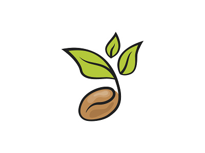 Growing seeds logo branding design flat green grow logo icon leaf logo logo minimalist seeds seeds logo simple sprout symbol