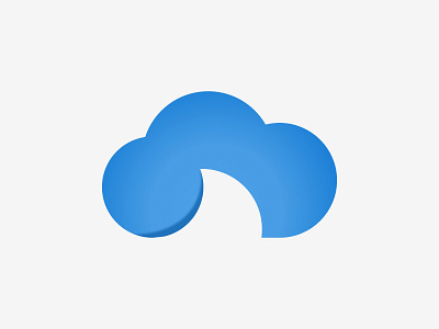 Shark fin cloud logo