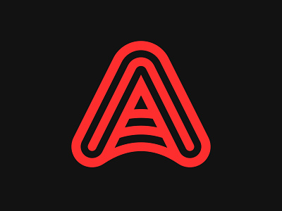 A iconic logo a iconic logo a logo aa logo aaa logo alphabet brand branding icon iconic letter logo red simple simple a logo symetric tech technology triangle web logo website logo