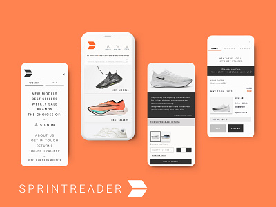 Sprintreader - Online Store activewear news sneakers sports store ui ux