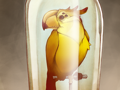 The Last Of Its Kind bird extinct illustration yellow