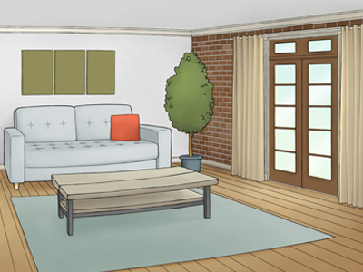 Apartment apartment background brick illustration