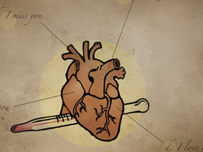 Lovesick anatomy heart lovesick medical organ thermometer