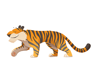 Tiger Process animal bengal big cat cartoon jungle cat orange progress sketch stripes tiger