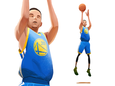 Mr. 402 basketball digital golden state warriors illustration jumpshot nba photoshop player steph curry