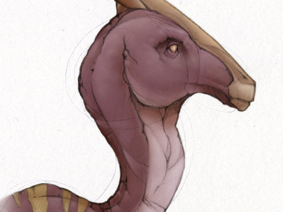 Parasaurolophus digital dino dinosaur illustration parasaurolophus purple