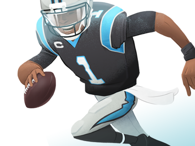 Cam! cam newton carolina digital football illustration nfl panthers quarterback