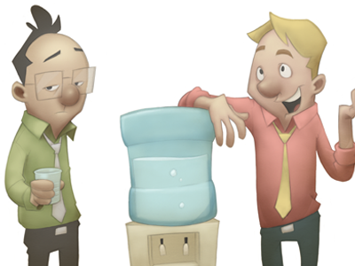 Water Cooler Conversations conversation digital illustration water cooler workplace