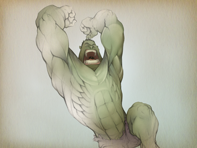 Hulk Progress digital illustration marvel pencil sketch the avengers the hulk