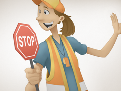 Crossing Guard childrens book crossing guard digital illustration stop sign