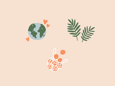 zero waste icons digital download earth earth friendly eco etsy icon design icons instagram highlight covers leaves oranges plants produce produce bag social media icons zero waste