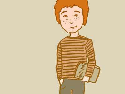 Character design for a preteen graphic novel I'm illustrating boy character character design ginger graphic novel illustration muted colour photoshop preteen