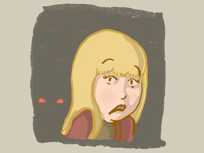 Kendra scared dribble crop