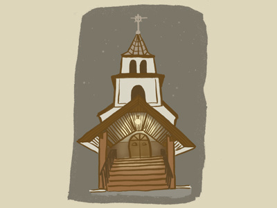 Sketch church graphic novel illustration muted colour night photoshop preteen sketch