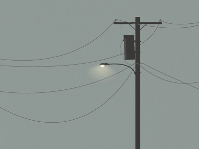 street light on a foggy night