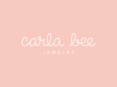 Carla Bee Jewelry branding cheerful cute effortless feminine handlettering handwriting jewelry designer logo design logotype loops playful retro script script logo