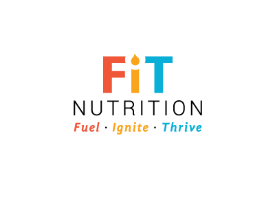 FIT - fuel, ignite, thrive branding coach fit fitness health logo