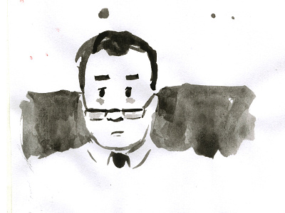 ink test character drawing ink man negative space sva test