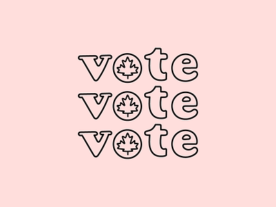 September 20th canada canadian politics election minimal design outlined type typography vote