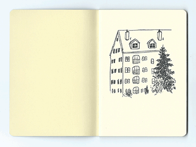 Vermont trip book drawings houses sketchbook vacation vermont