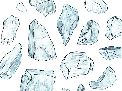 rock detail collection drawing iceland illustration rocks