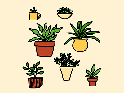 Inktober Day 10 digital green house plants illustration inktober leaves photoshop plants